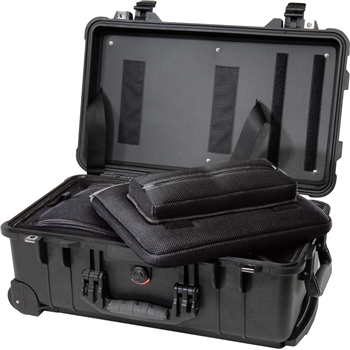 Black Pelican 1510LOC Laptop Case with detachable computer sleeve and accessories pouch