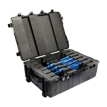 Pelican 1730 Transport Case shown with custom foam (Contents shown not included)