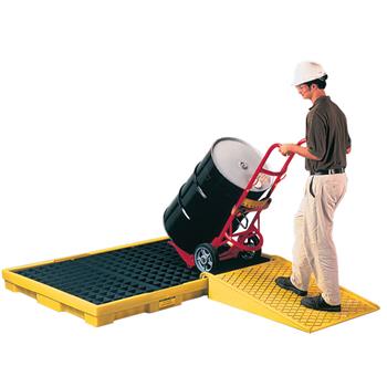 Low Profile 6-Drum Spill Containment Pallet (Ramp & Drum not Included)